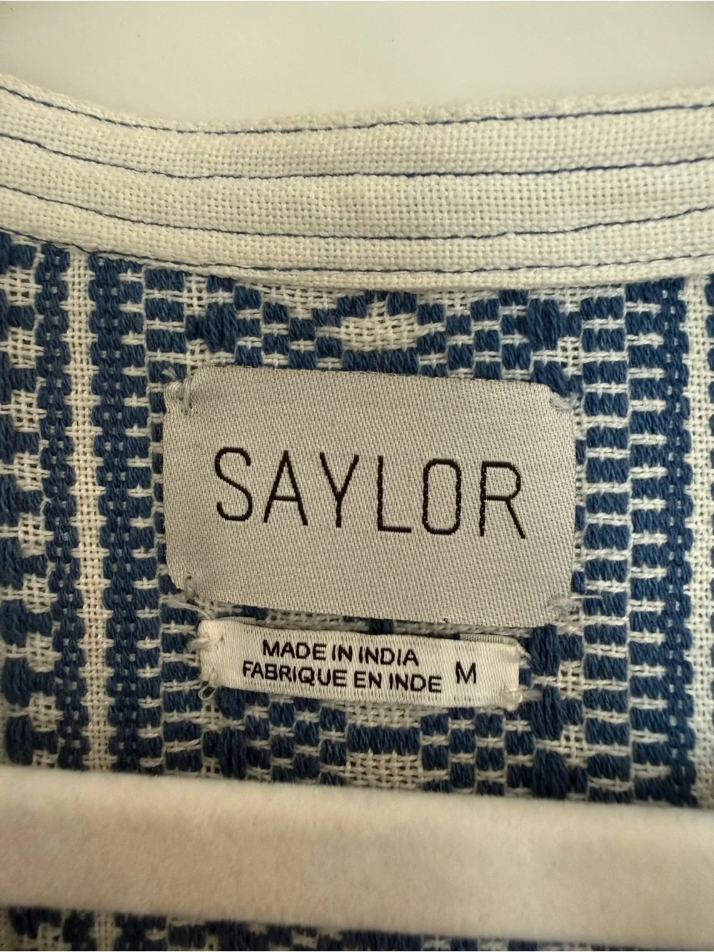 SAYLOR Flutter Sleeve Embroidered Peasant Top - Picture 3 of 9
